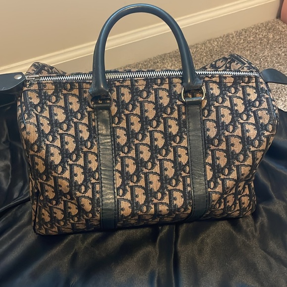 💎Authentic vintage Dior trotter canvas leather Boston bag w/original tags - Picture 14 of 16